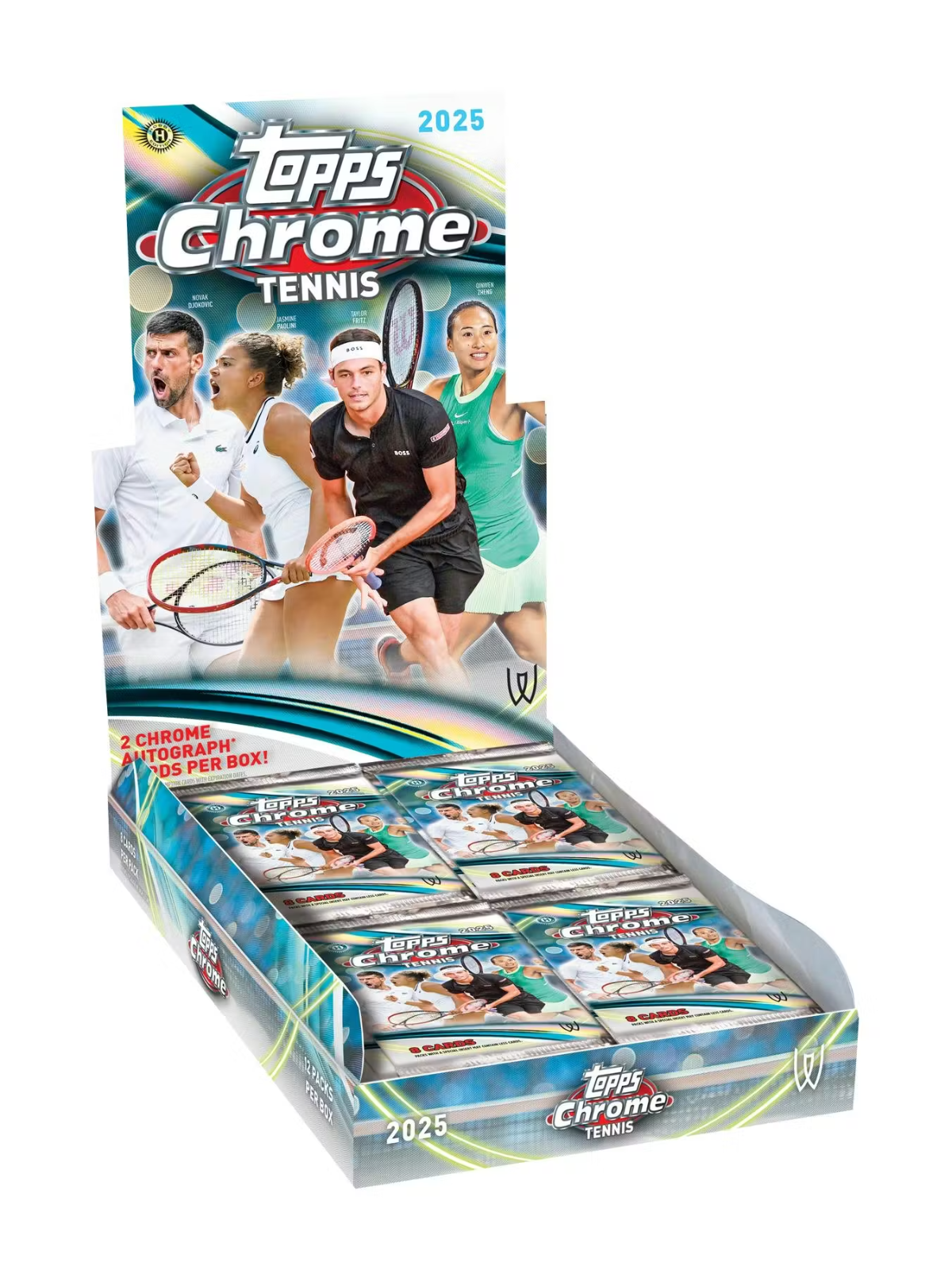 2025 TOPPS CHROME TENNIS - FACTORY SEALED - 12 BOX HOBBY CASE -